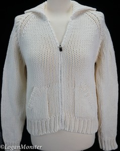 ivory chunky knit cardigan
