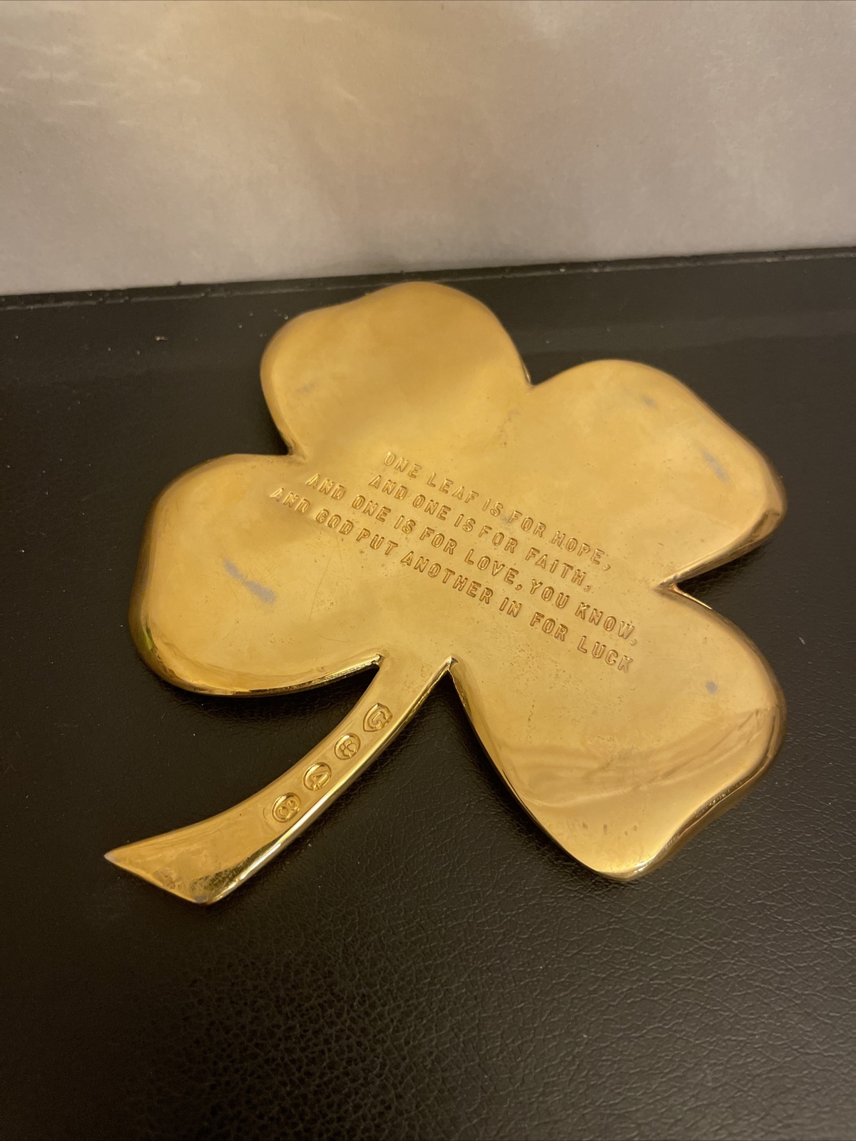 Vintage Gerity Brass Four Leaf Clover (Gold Plated Paperweight ) eBay
