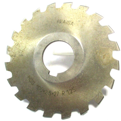 FRAISA Halbrund Profilfräser HSS Ø100 x2,5x27 R 1,25 konvex  D3601