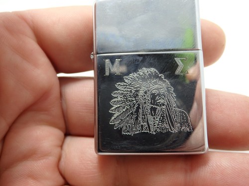 Vintage Rare 1995 Engraved ZIPPO (H.XI) Lighter American Indian Chief - Picture 15 of 16