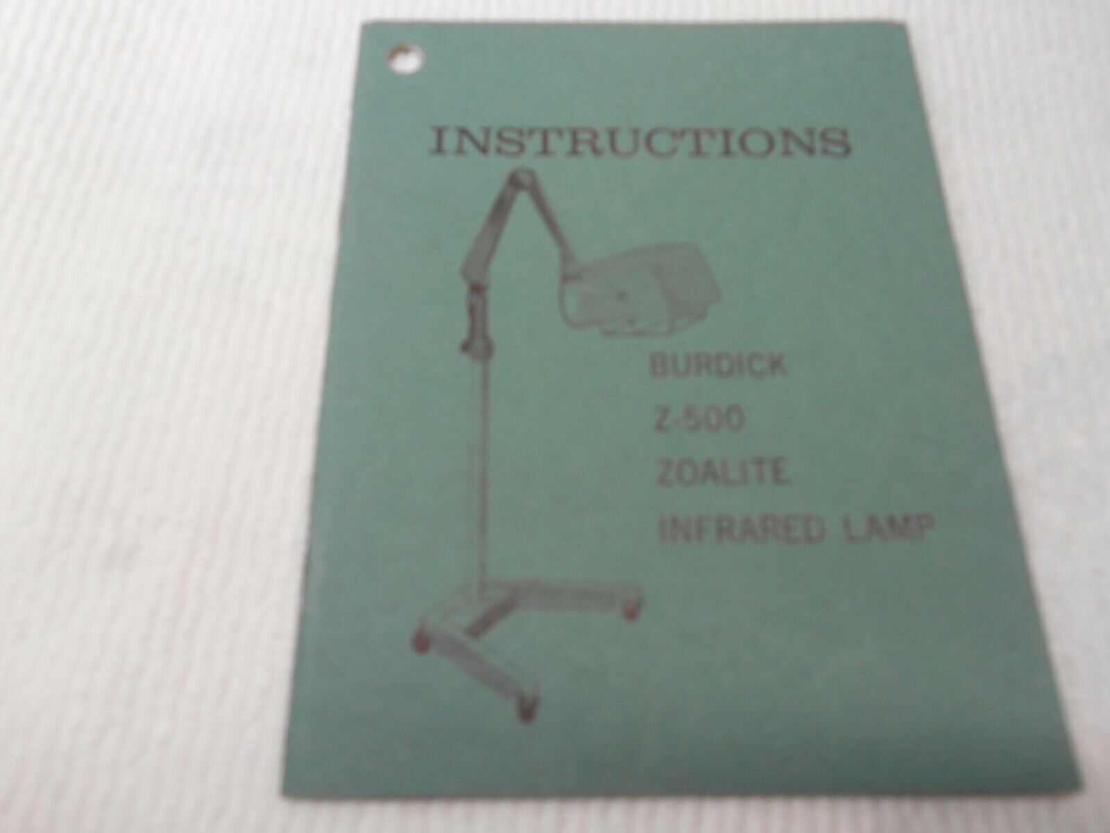 Burdick Z-500 Sale price Zolite Infrared Instruction Very popular Manual Lamp