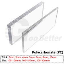 Clear Polycarbonate PC Sheet Solid Plastic Plate Greenhouse Panels 2-10mm Thick