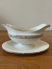 Lenox Springdale Gravy Boat with Attached Underplate - Vintage Mint Condition