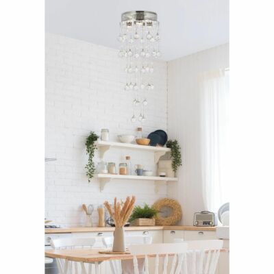 Crystal Flush Mount Chandelier Light Fixture Dining Living Room Hallway Bathroom