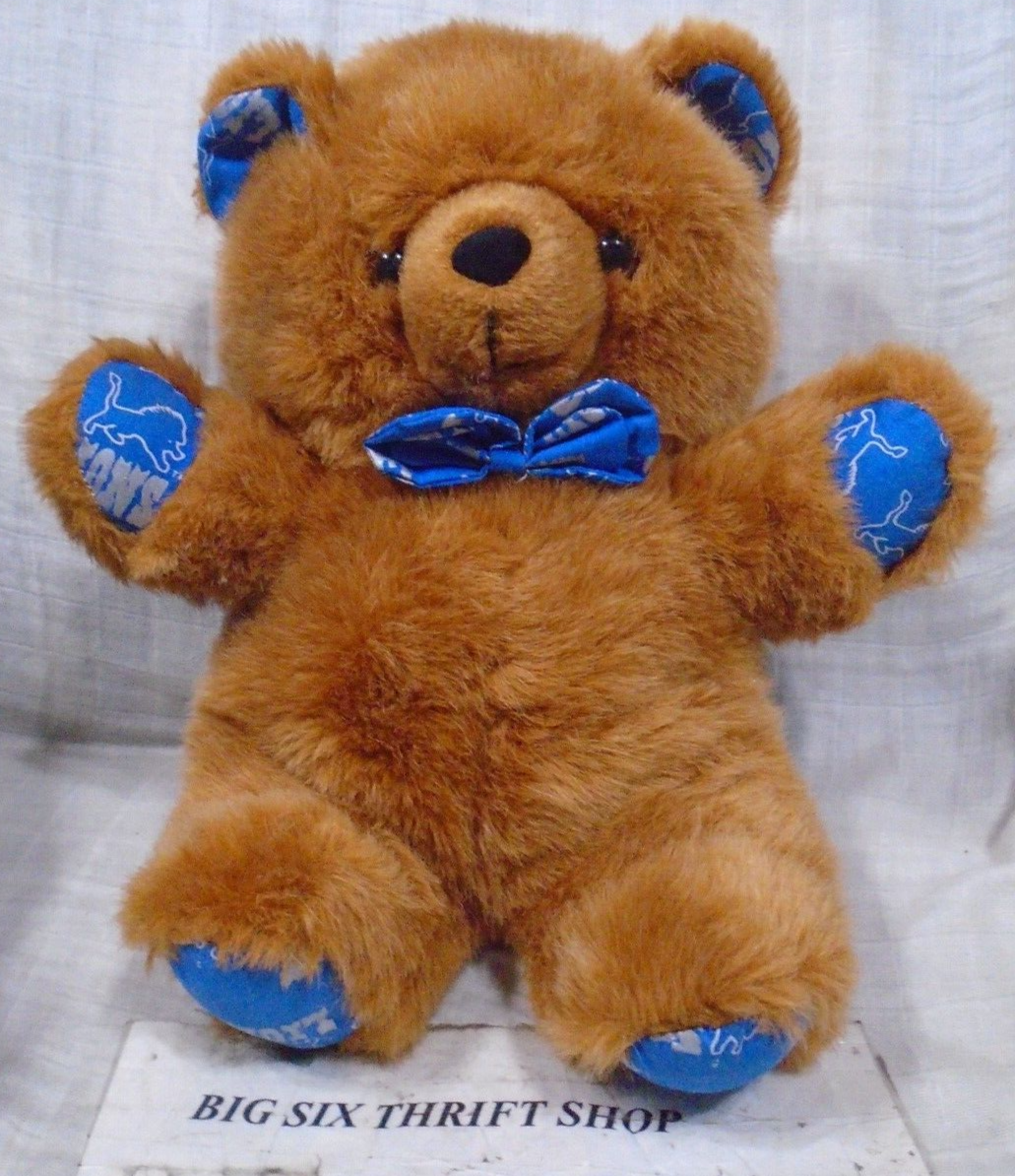 NFL Detroit Lions Pillow Pal Teddy Bear Reversible Football