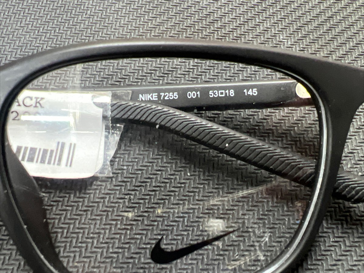 NEW Nike 7255-001-53 18 145 MATTE BLACK Eyeglasses | eBay display picture 1