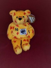 Salvino's Bammers Ryan Leaf 16 Yellow Beanie Plush Bear Wrong Swing Tag