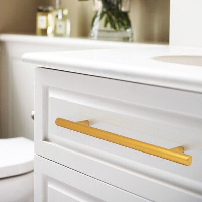 Probrico Kitchen 8 7/8'' Gold Cabinet Handles Pulls 15 Pack, 6 3/8'' Hole Spread