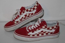 Vans Casual Sneakers, Red/White, Suede/Canvas, Women's US Size 6.5