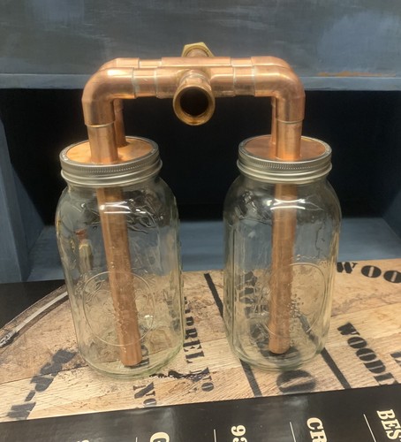 Double 3/4” Mason Jar Thumper for Wide Mouth Half Gallon Mason Jars