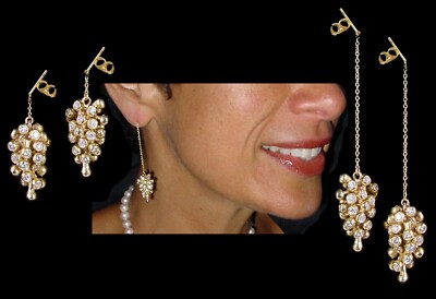 NEW: Grapes Drop Earring, 14K Gold & Diamonds. Wine & Celebration: The Good Life