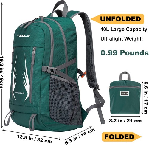 40L Waterproof Hiking Backpack for Women Lightweight Travel Daypack - Picture 2 of 7