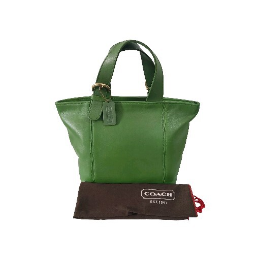 COACH VINTAGE WAVERLY LEATHER TOTE BAG 4133 LEAF GREEN | eBay