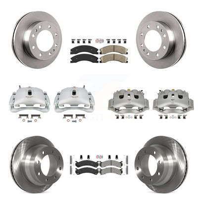 Brake Caliper Rotors Semi-Metallic Ceramic Pad Front Rear Kit (10Pc) For Express