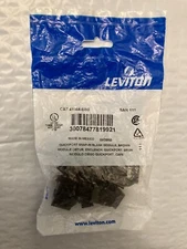 Leviton 41084-BBB (Brown) Quickport Blank Snap In Module (Bag of 10)