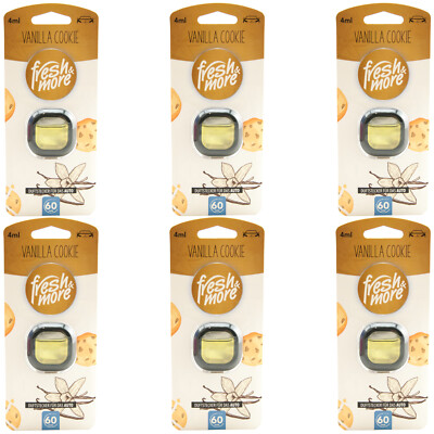 fresh & more Duftstecker Auto VANILLA COOKIE 6 x 4ml für Lüftungsschlitze