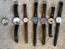 Lot Of 7 Disney Watches Backwards Goofy Donal...
