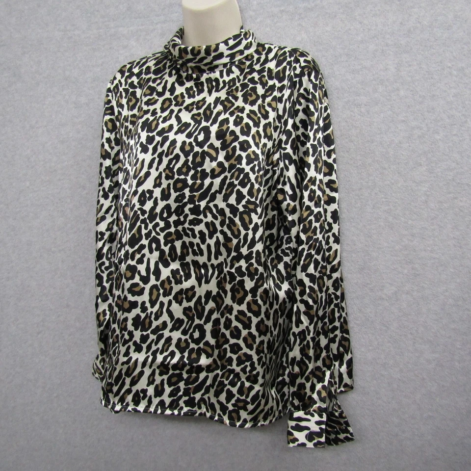 Blusa Top Blusa Mujer Liz Baker Talla 14 Negra Manga Larga Fluido Pullover Foto 3 de 4