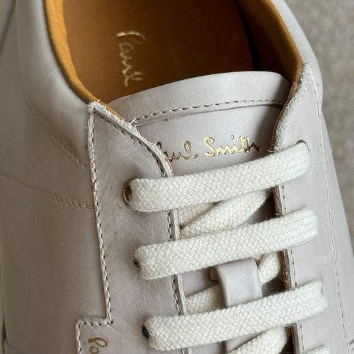 PAUL SMITH Leder Sneaker Creme Grau Beige Turnschuhe UK 8 EUR 42 US 9 - Bild 6 von 10