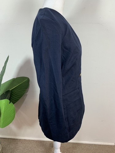 Pearl By Lela Rose WOMENS Navy Blue Ponte Blazer, Size 0,$425 - Picture 3 of 9