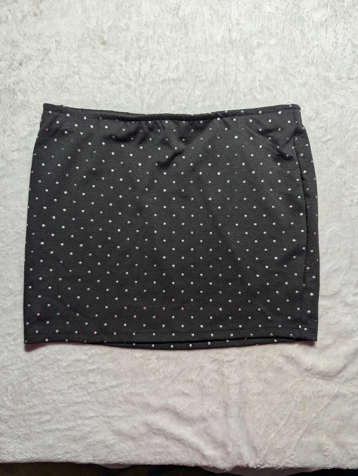 Vintage Lily White Spotted Skirt Made In USA Large