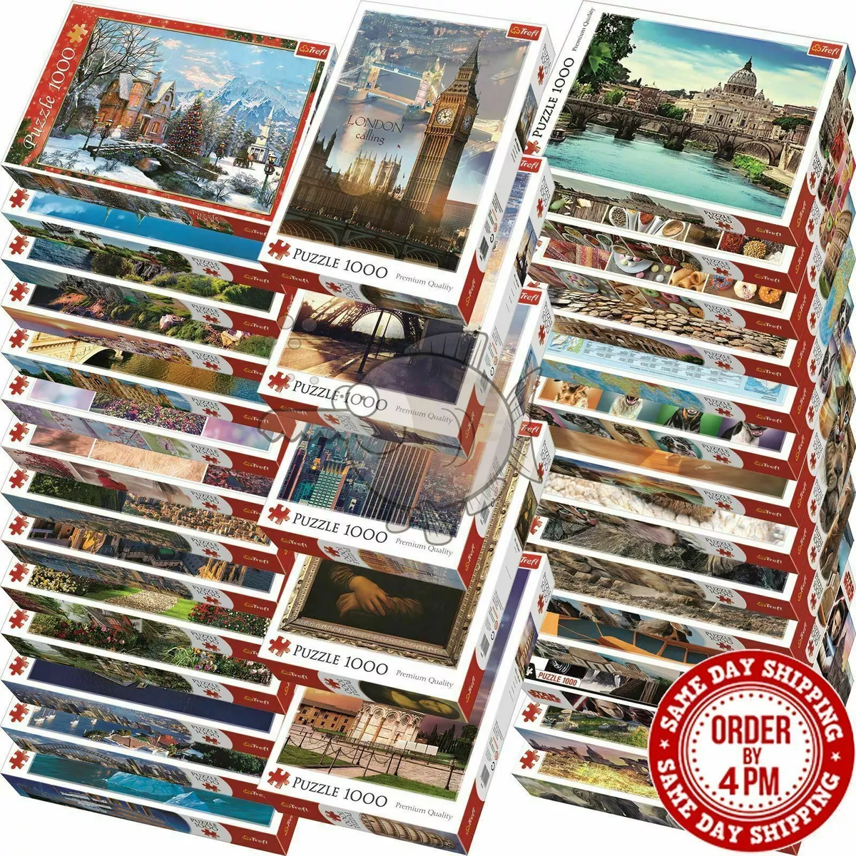 Trefl 1000 Piece Jigsaw Puzzle Animals Landscapes Cities