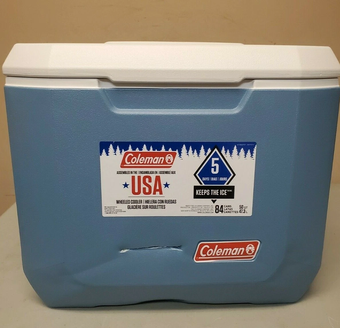 Coleman Cooler W/ Wheels Xtreme Wheel Cooler 50 Qt DEFECT READ NOTE Before Buy