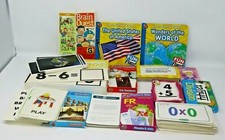 Elementary Book and Flashcards Lot of 16 Decks Big Lot Math Educational Science