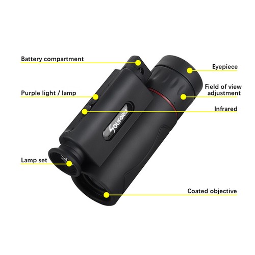 99X99 HD Zoom BAK4 Monoculars Night vision Telescope +LED Flashlight+Laser +Case - Picture 11 of 12