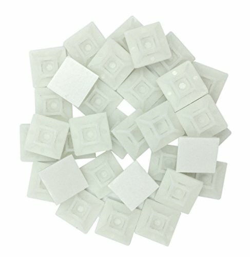 Intervisio Supporto Autoadesive per Fascette Stringicavo Bianco, Tasseli (l6E)