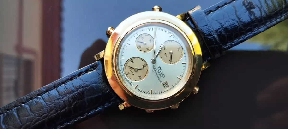 Seiko reloj sd5w112j cronometro alarma hombre vintage 7t32 6c40