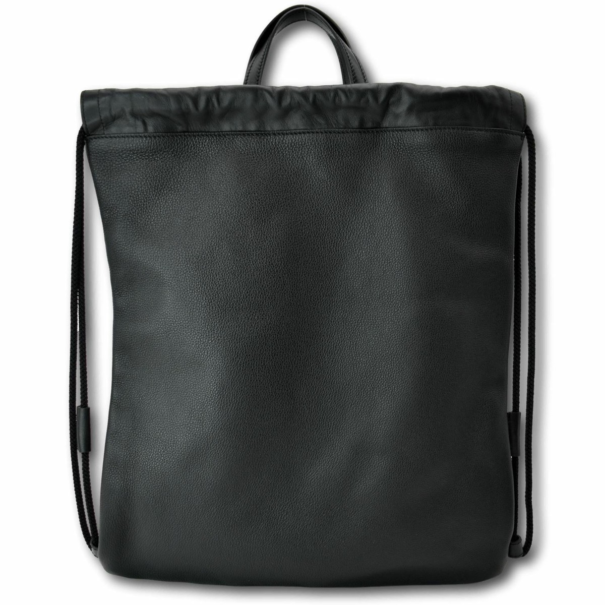 GUCCI Drawstring Print Leather 494053 Backpack Bag Black