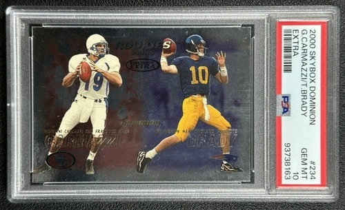 POP 63 TOM BRADY CARMAZZI PSA 10 2000 SKYBOX DOMINION #234 EXTRA ROOKIE RC SP