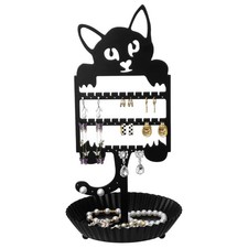 Cat Earring Holder - Earring Tree Organizer for Girls, Cute Cat Shaped Jewelr...