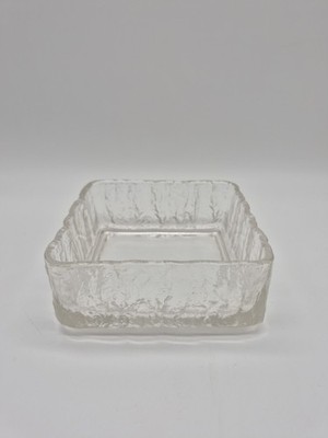 1970's MCM Hoya Glacier Bark Frost Fire square dish, candy, condiment, bar dish