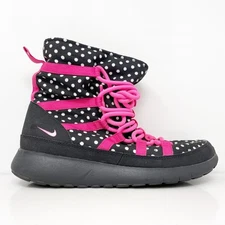 Nike Boys Roshe One Hi 807744-001 Black Pull On Mid Calf Snow Boots Size 6Y