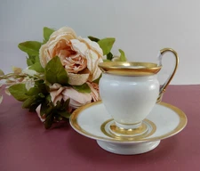 Vintage Old Paris Chocolate Cup & Saucer