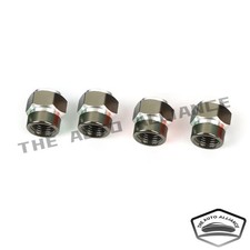 4-pcs Car Tire Tyre Wheel Air Port Hexagonal Dustproof Valve Stem Caps Gray