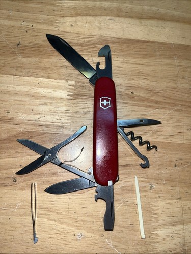 Vintage VICTORINOX Swiss Army Knife OFFICIER SUISSE - 12 Tool Multi-Tool - NICE!