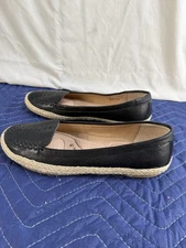 Sofft MALILA Black Leather Espadrille Flats Loafers Womens Shoes Size 9.5