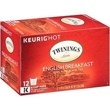 Twinings of London English Breakfast Tea K-Cups for Keurig, 12 Count