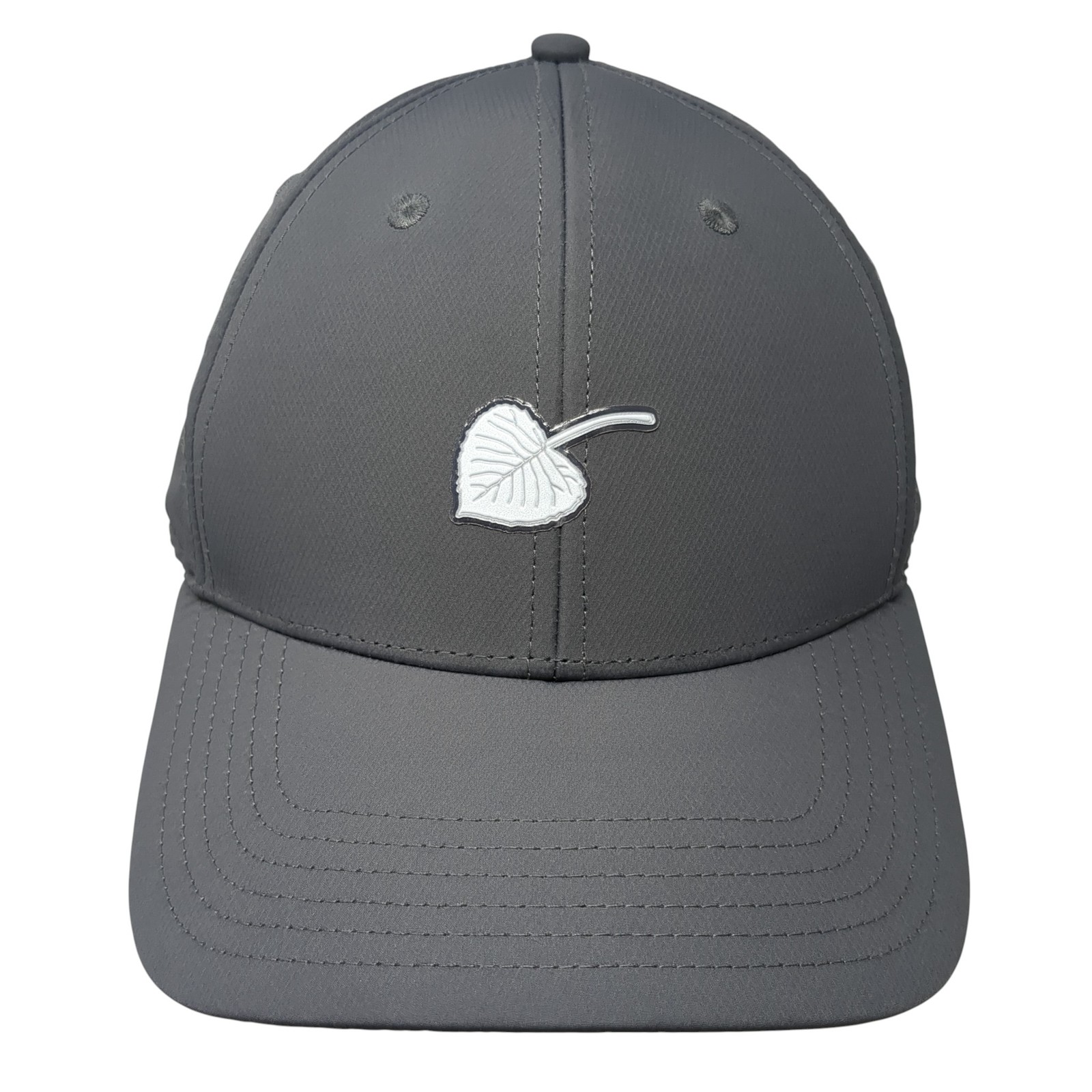 Leaf Patch Strapback Baseball Hat Gray One Size A… - image 1