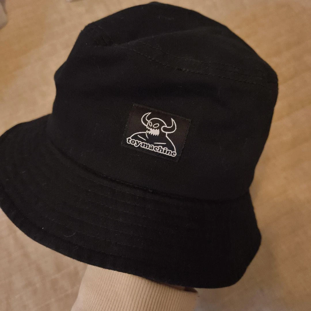 Toy Machine Men's Black Bucket Hat with Embroidered Logo, 58cm