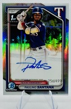 Topps 2024 Bowman Chrome Paulino Santana Rangers Auto Refractor #CPA-PS /499