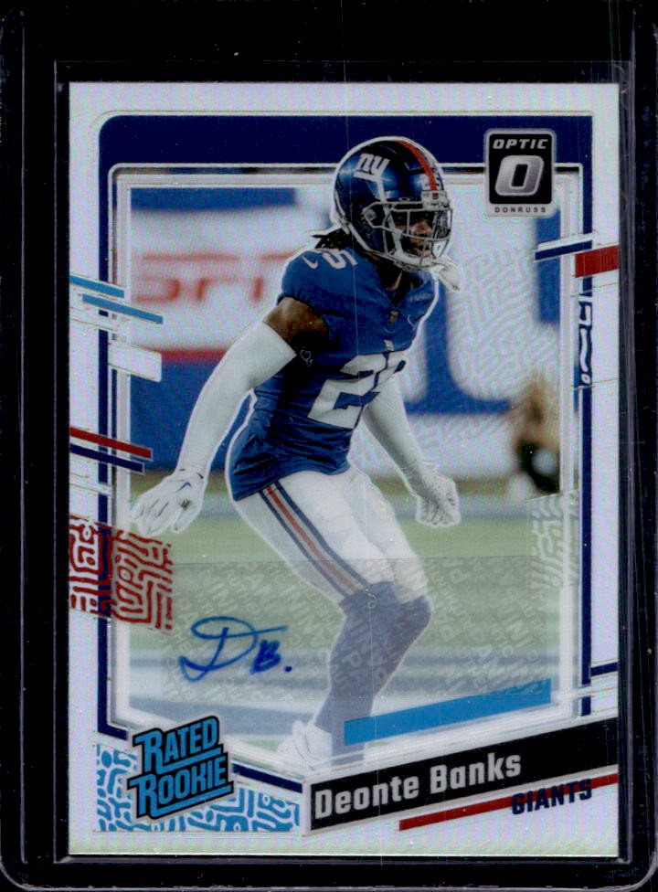 2023 Donruss Optic Deonte Banks Rated Rookie Auto Holo RC #43/150 Giants