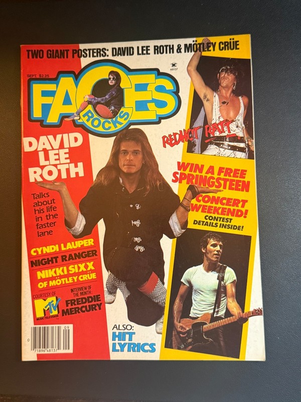 Faces Rocks Magazine September 1984 David Lee Roth Ratt Motley Crue