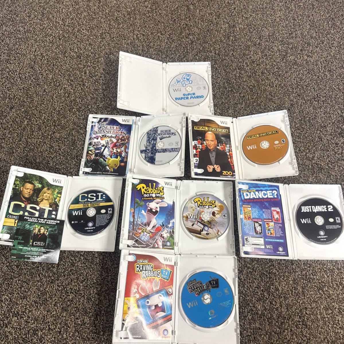 Lot Of 7 Nintendo Wii Games Complete! Super Smash Bros Brawl