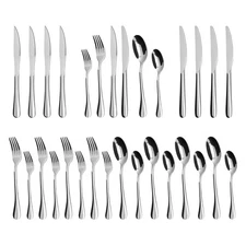 Silverware Set,Stainless Steel Knives Spoon Forks Set for Home, Kitchen and R...