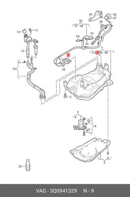 Volkswagen Passat B8 3G Exhaust Pressure Sensor 3Q0941329 New OEM