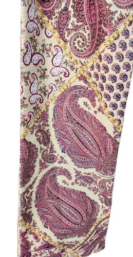 Excellent VINTAGE 2000s ROBERTO CAVALLI JEANS Pink Purple Paisley XL Beautiful! - Picture 8 of 11